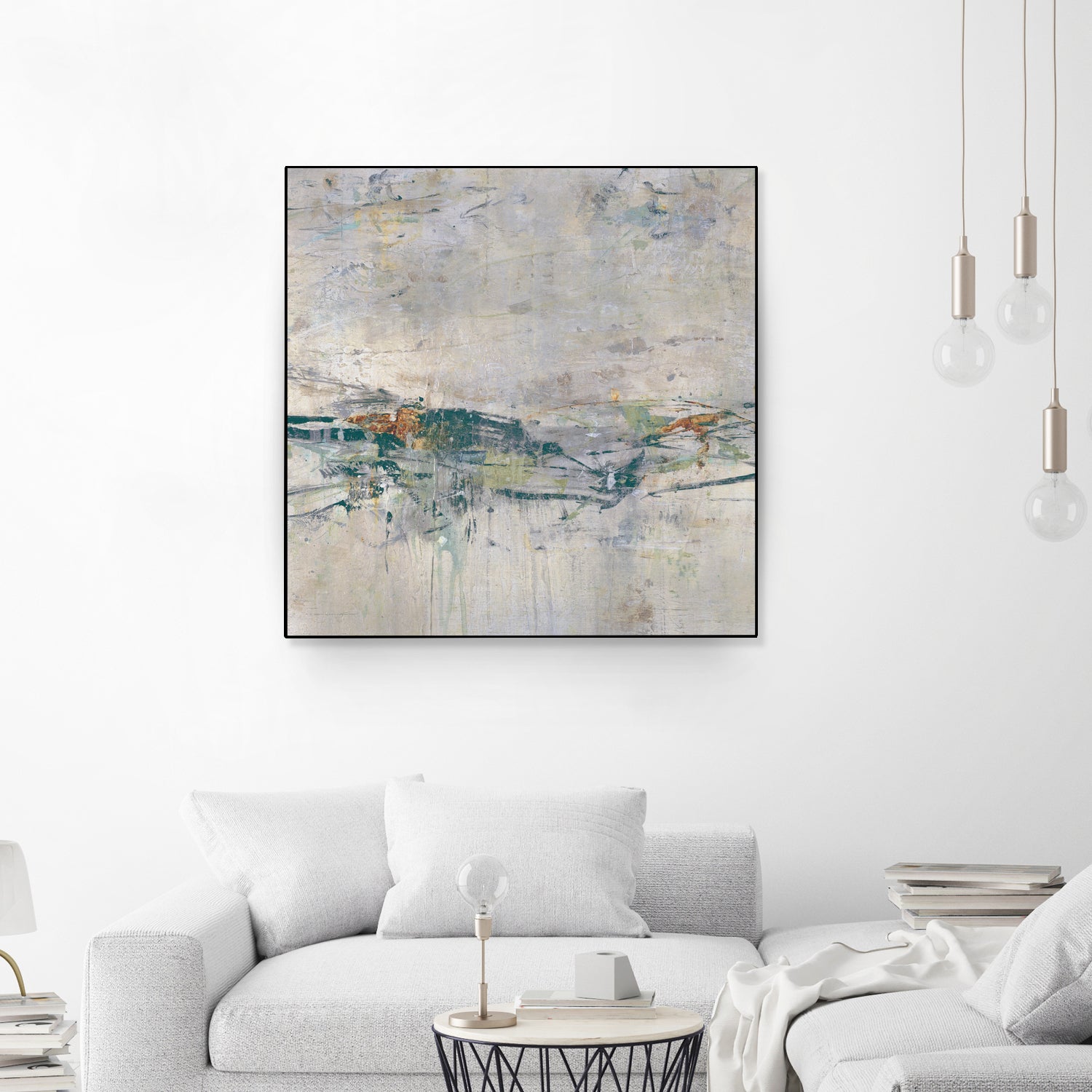 Broken Road III by Daleno Art on GIANT ART - green abstract