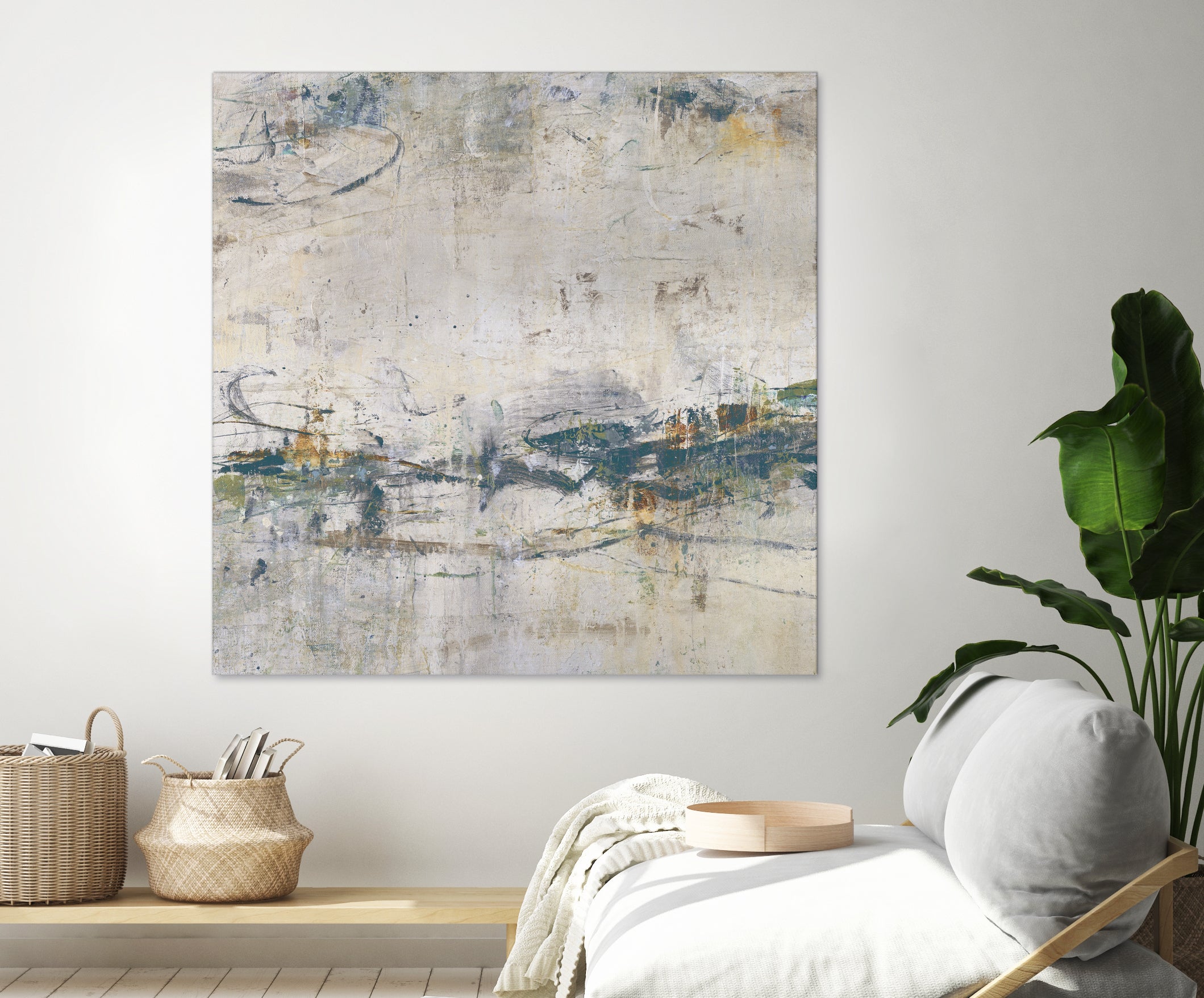 Broken Road IV by Daleno Art on GIANT ART - green abstract