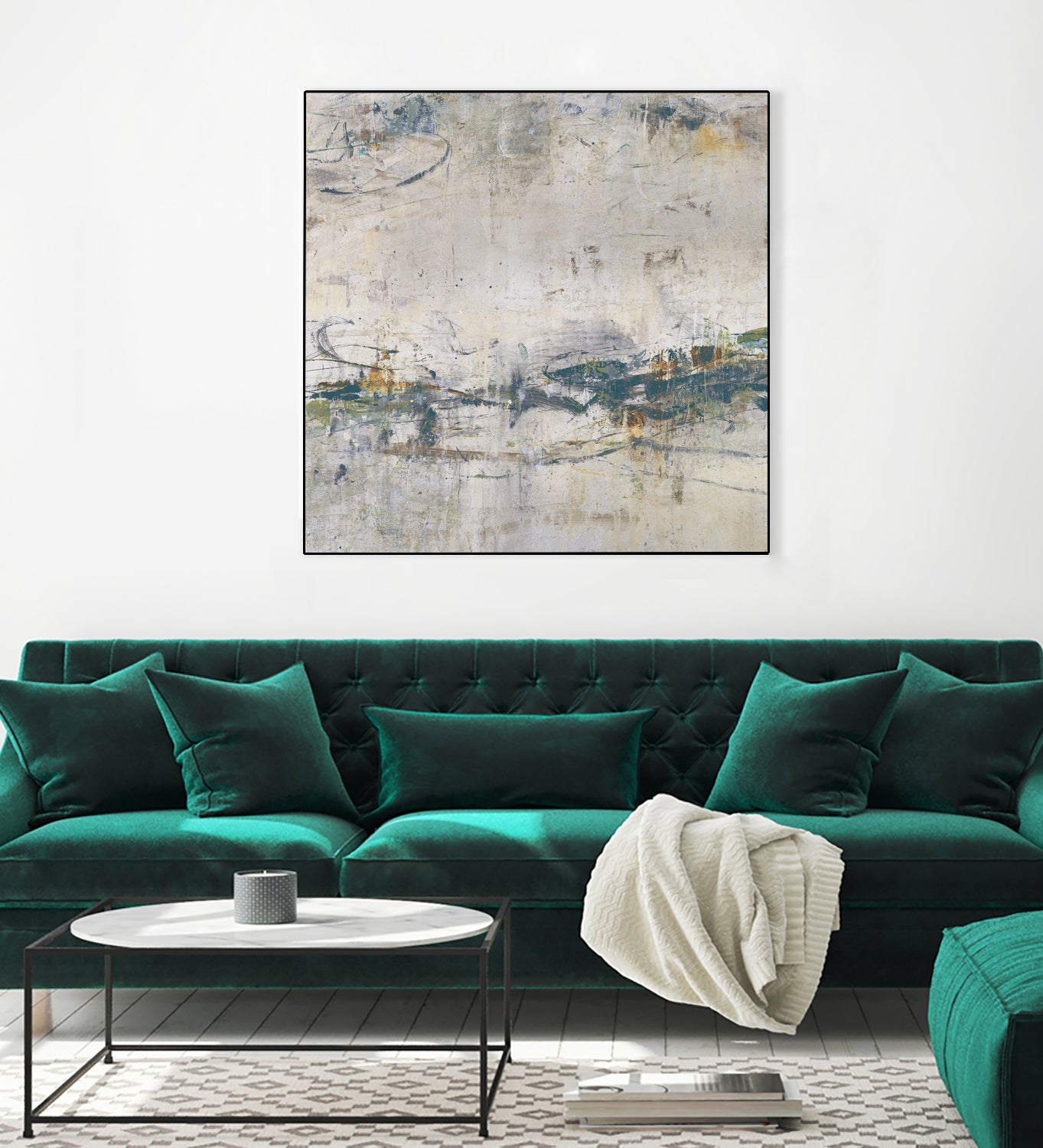 Broken Road IV by Daleno Art on GIANT ART - green abstract