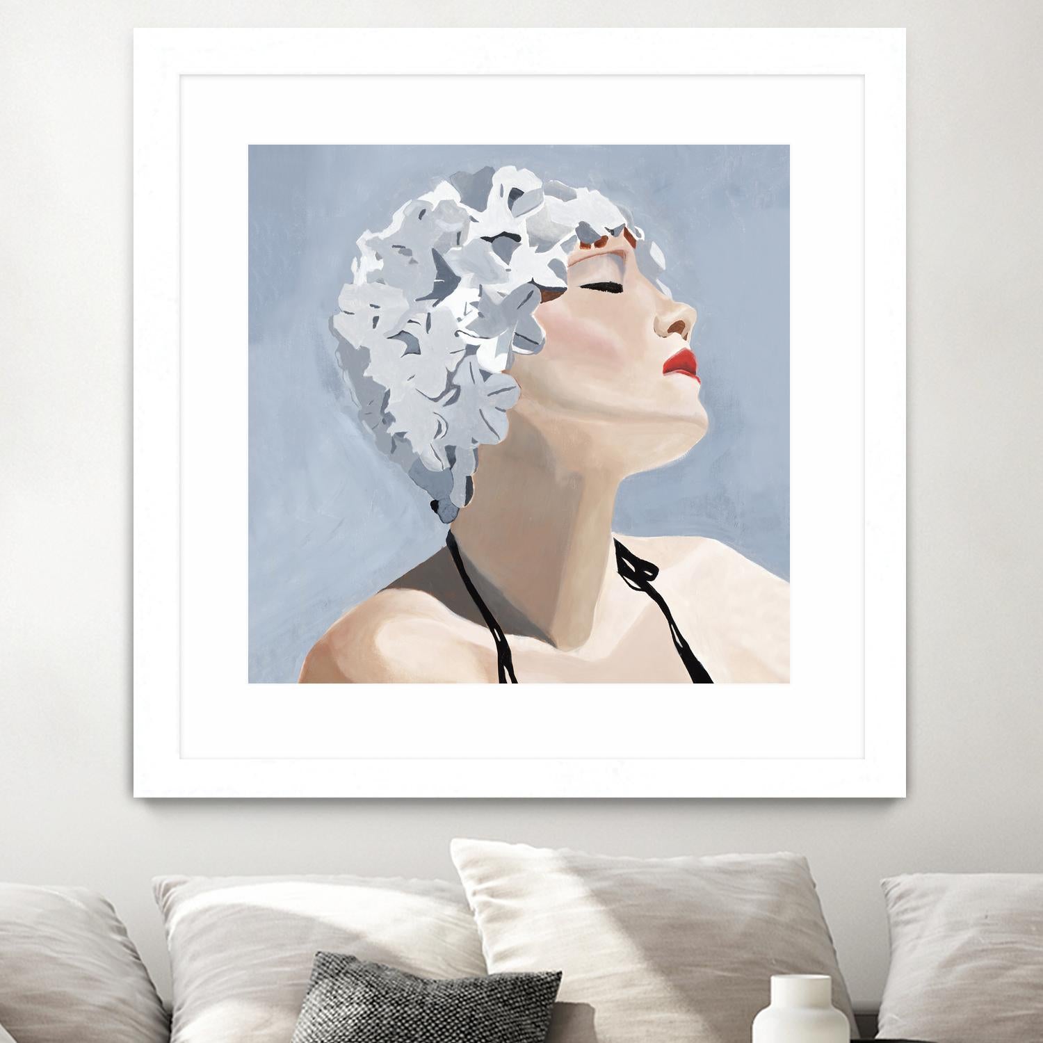 Getting My Tan On by Daleno Art on GIANT ART - red figurative swimmer