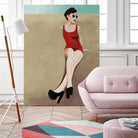 Rays of Glamour by Daleno Art on GIANT ART - red figurative fashion