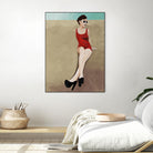 Rays of Glamour by Daleno Art on GIANT ART - red figurative fashion