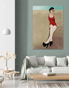 Rays of Glamour by Daleno Art on GIANT ART - red figurative fashion