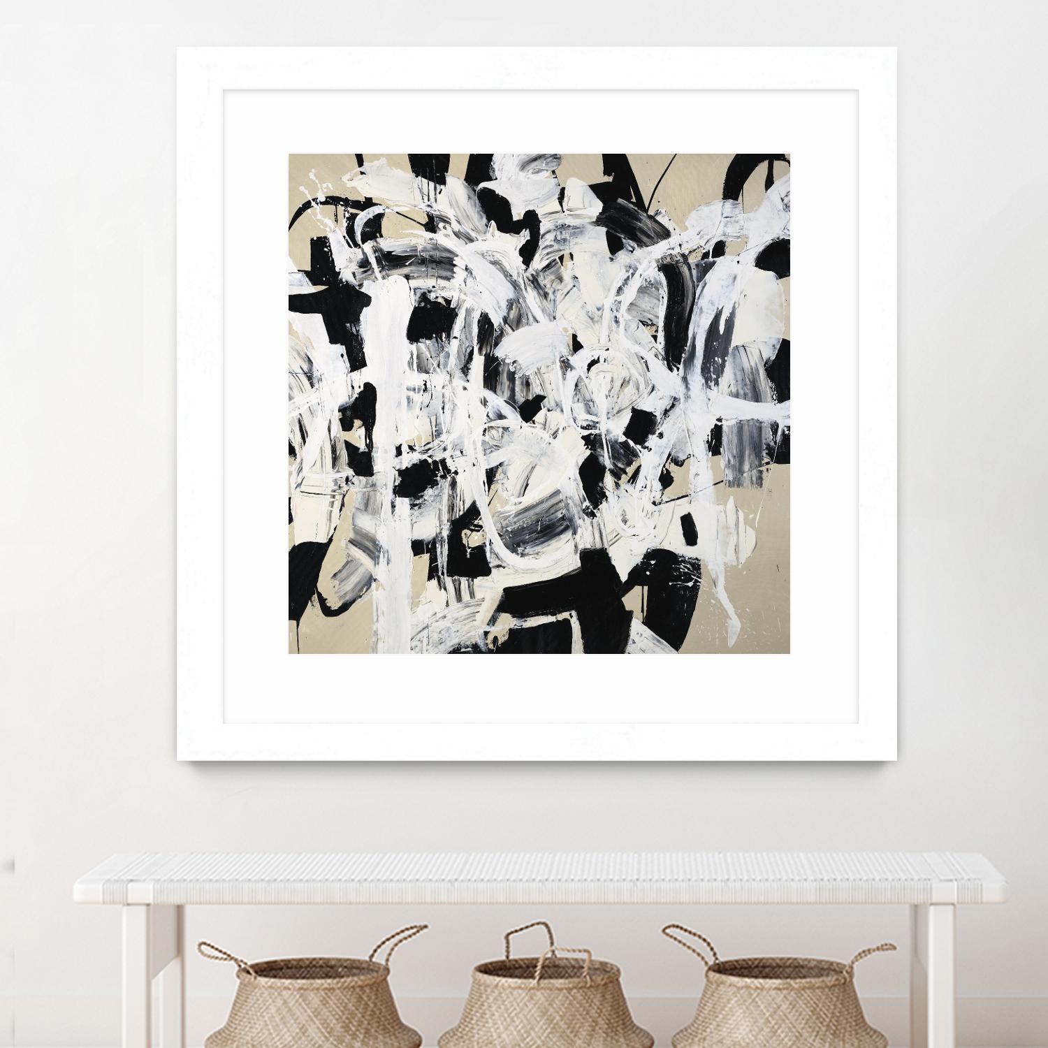 Talking out of Both Sides by Daleno Art on GIANT ART - beige abstract abstrait 