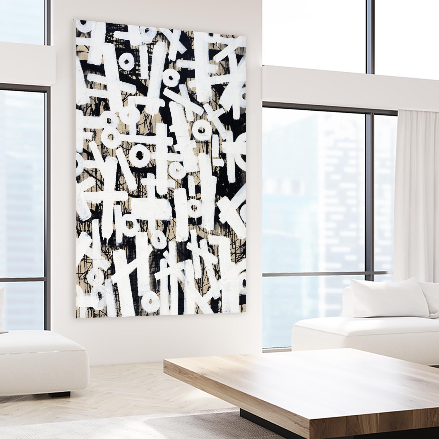 Strapped II by Daleno Art on GIANT ART - beige abstract abstrait 