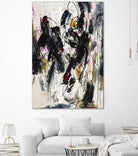 Cliff Divers by Daleno Art on GIANT ART - red abstract abstrait 