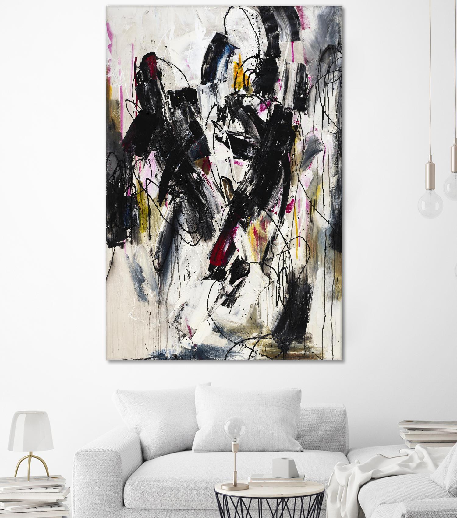 Cliff Divers by Daleno Art on GIANT ART - red abstract abstrait 