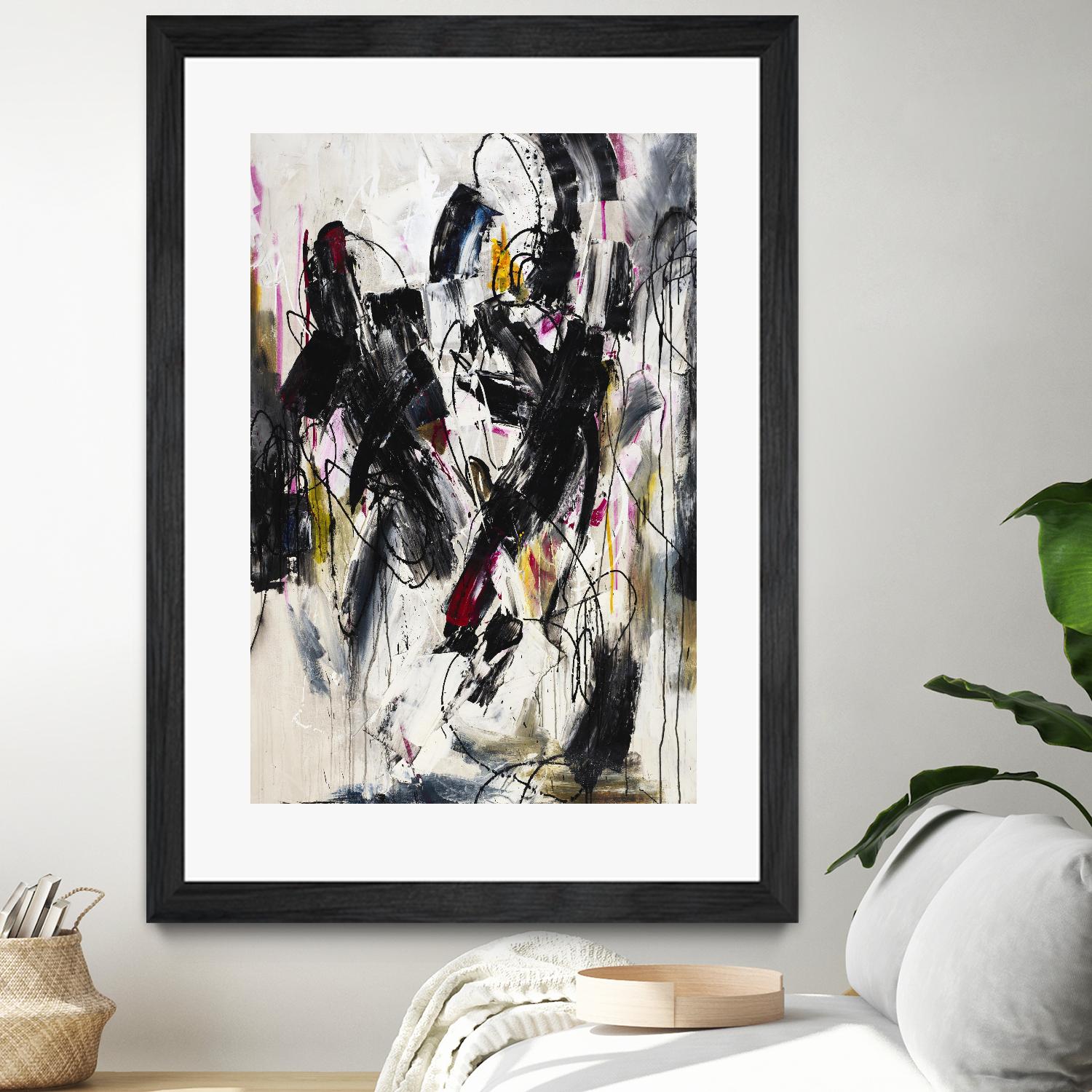 Cliff Divers by Daleno Art on GIANT ART - red abstract abstrait 