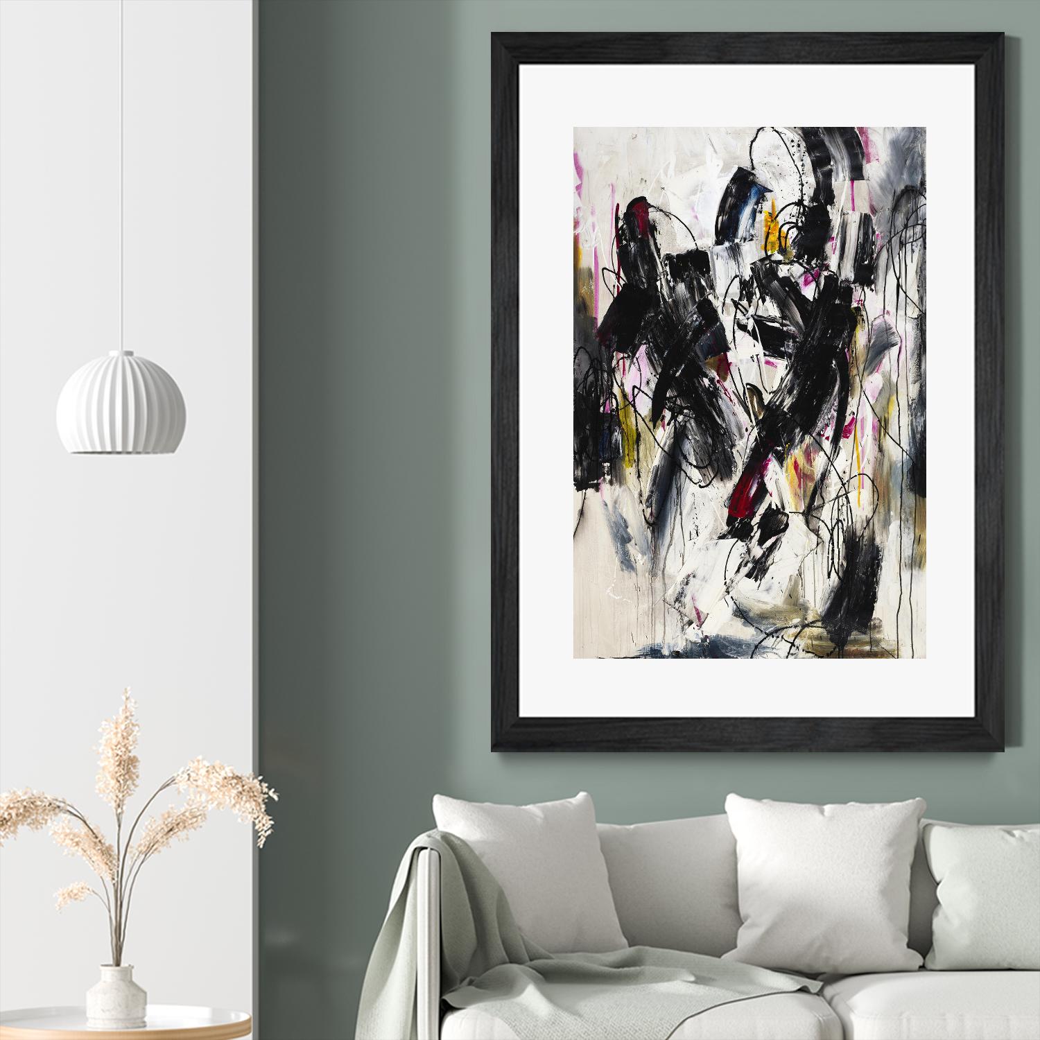 Cliff Divers by Daleno Art on GIANT ART - red abstract abstrait 