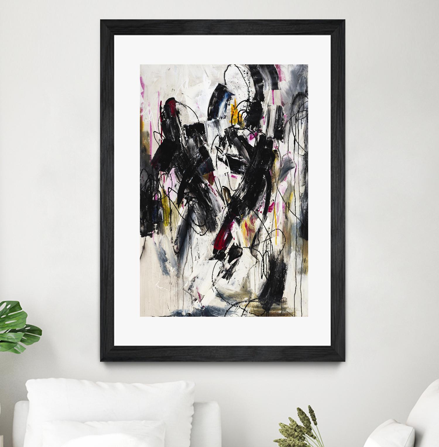 Cliff Divers by Daleno Art on GIANT ART - red abstract abstrait 