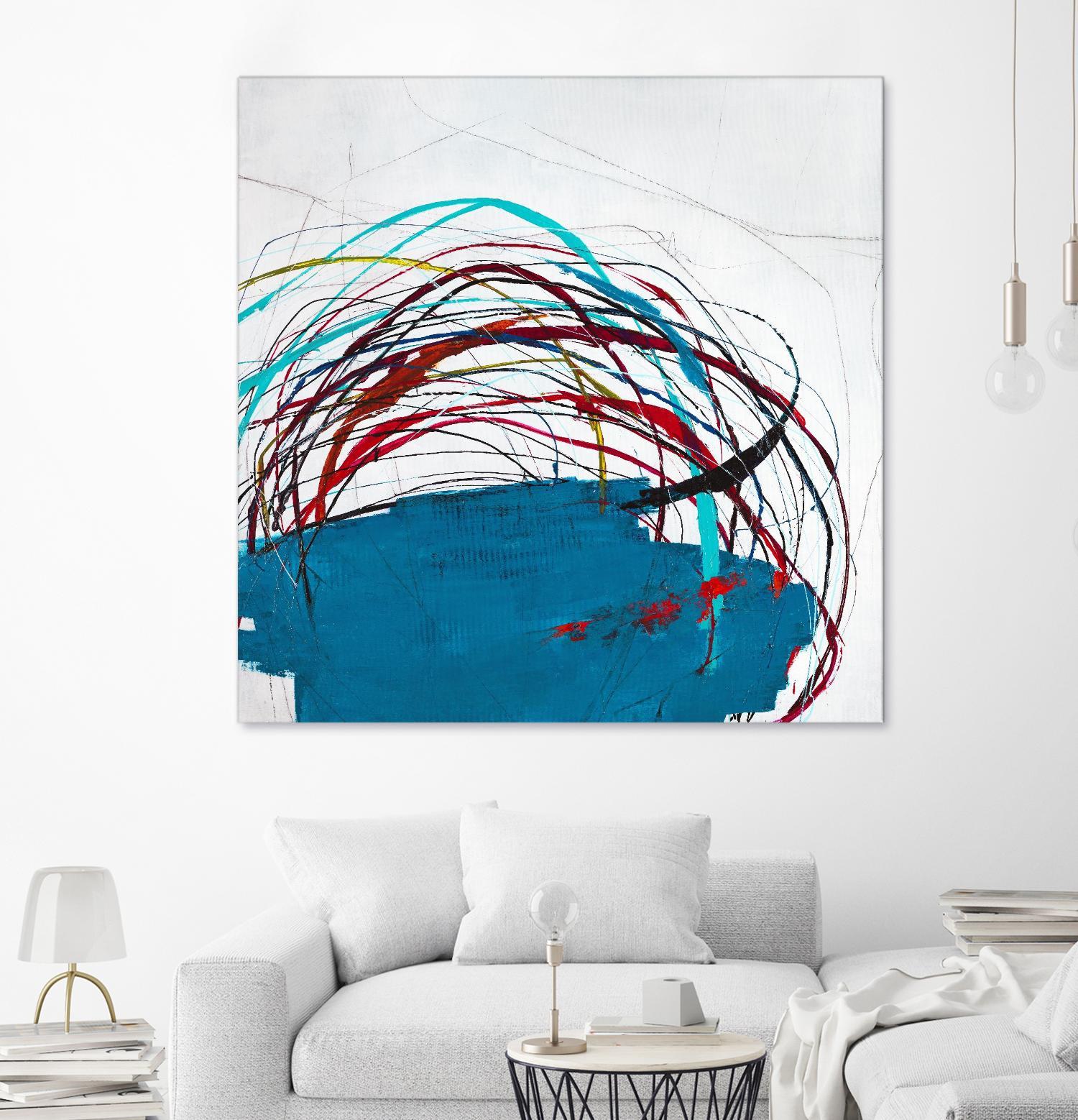 Thimble and Twine by Daleno Art on GIANT ART - red abstract abstrait 