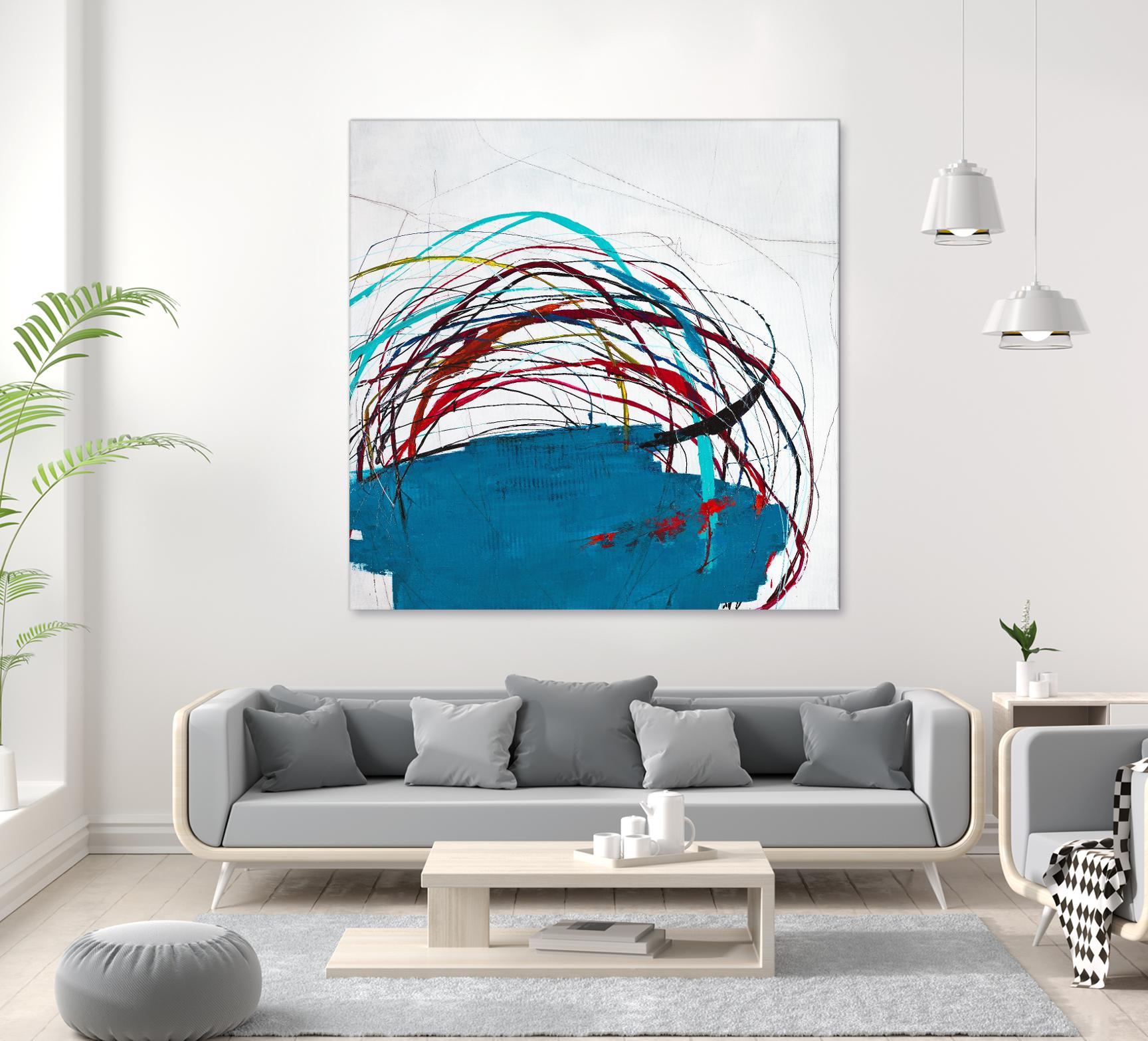 Thimble and Twine by Daleno Art on GIANT ART - red abstract abstrait 