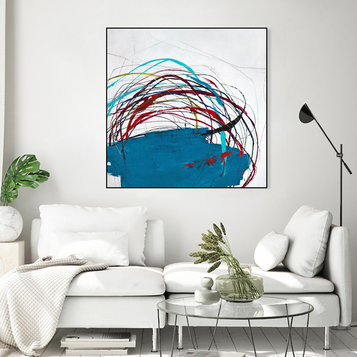 Thimble and Twine by Daleno Art on GIANT ART - red abstract abstrait 
