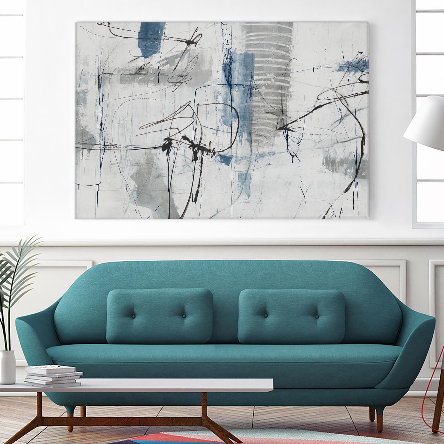 Life Outside The Bubble I by Daleno Art on GIANT ART - blue