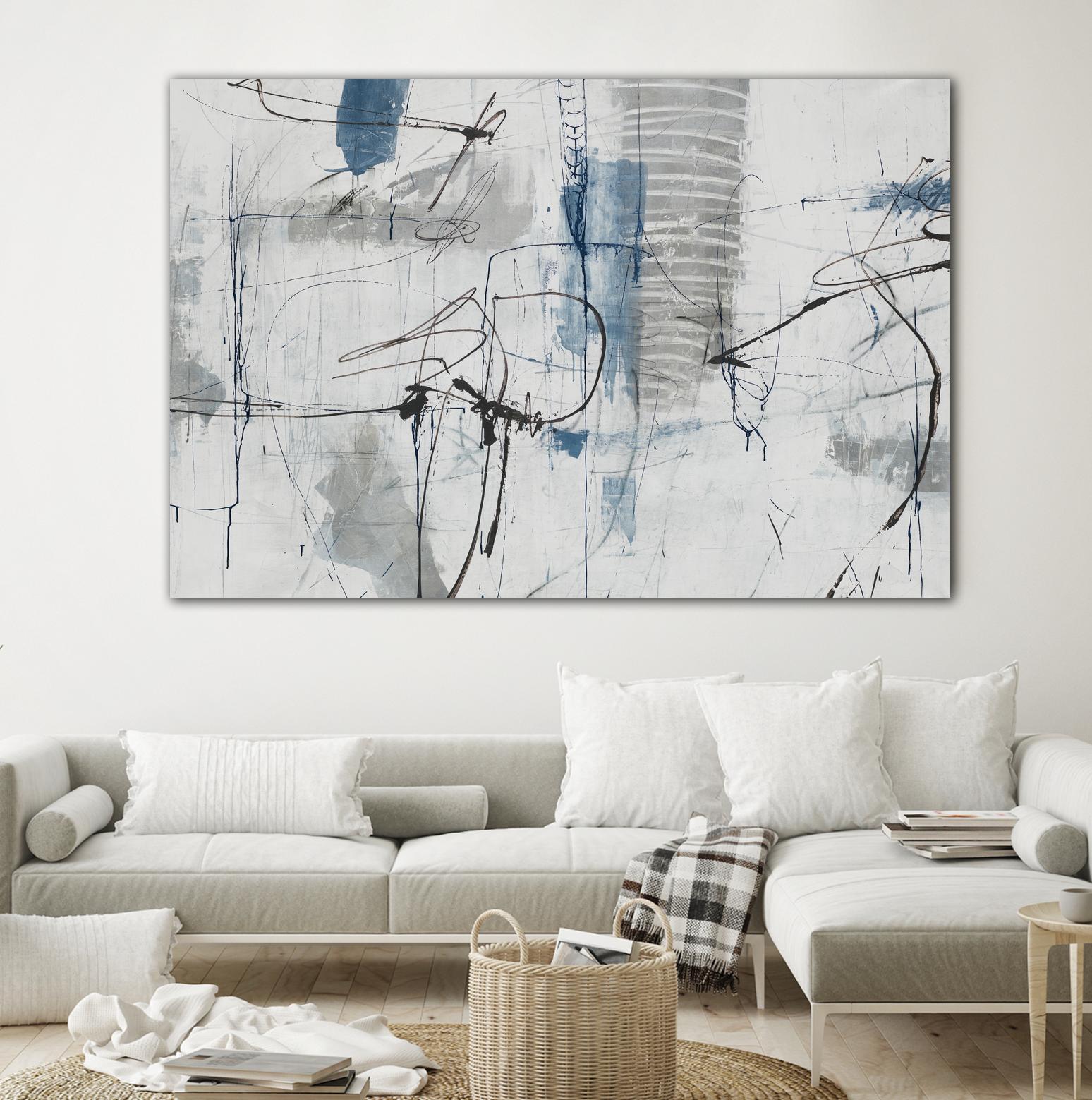 Life Outside The Bubble I by Daleno Art on GIANT ART - blue