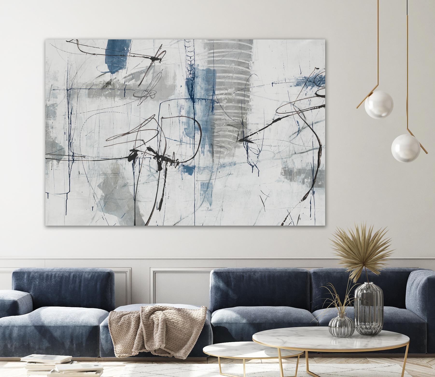 Life Outside The Bubble I by Daleno Art on GIANT ART - blue