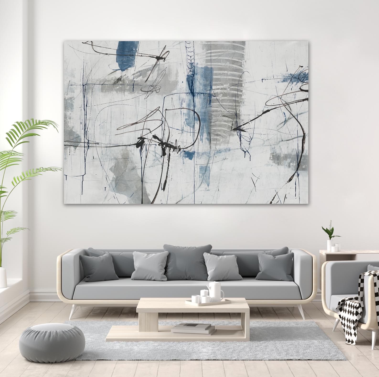 Life Outside The Bubble I by Daleno Art on GIANT ART - blue