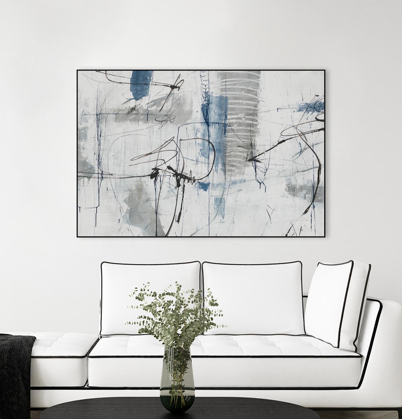 Life Outside The Bubble I by Daleno Art on GIANT ART - blue