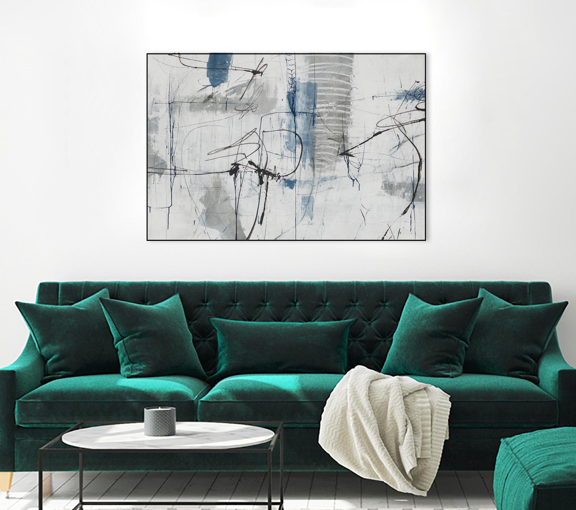 Life Outside The Bubble I by Daleno Art on GIANT ART - blue