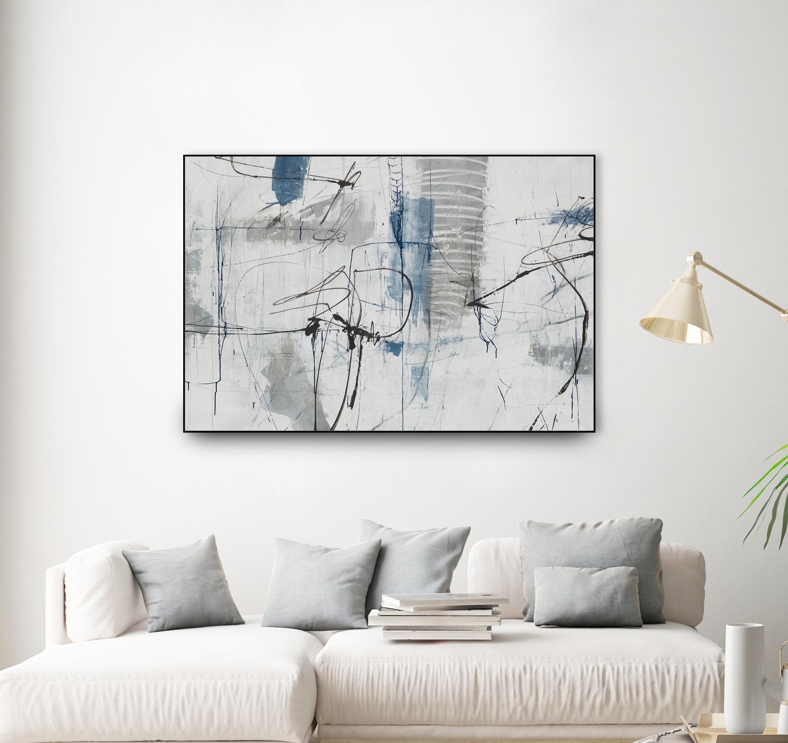 Life Outside The Bubble I by Daleno Art on GIANT ART - blue