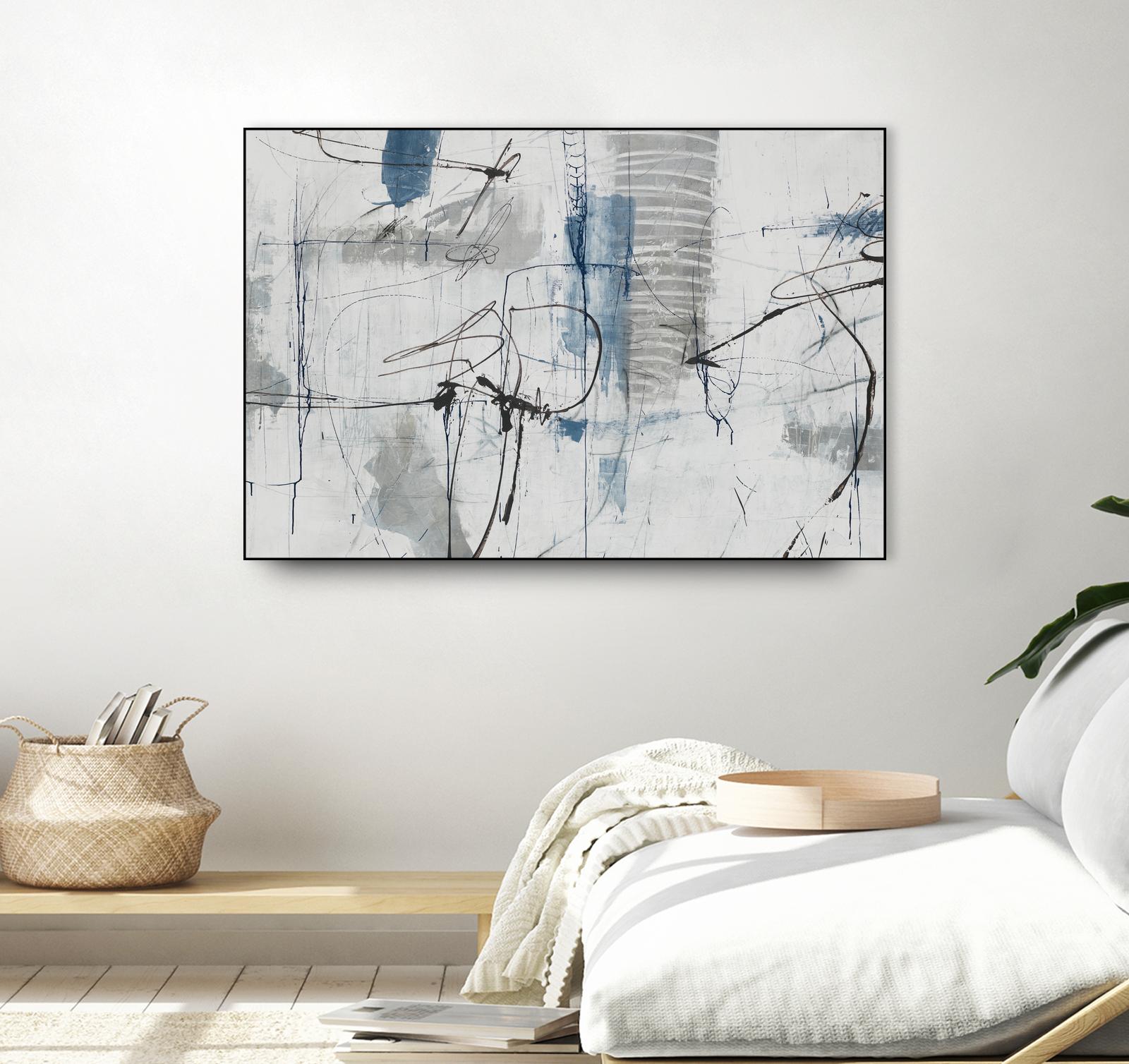 Life Outside The Bubble I by Daleno Art on GIANT ART - blue