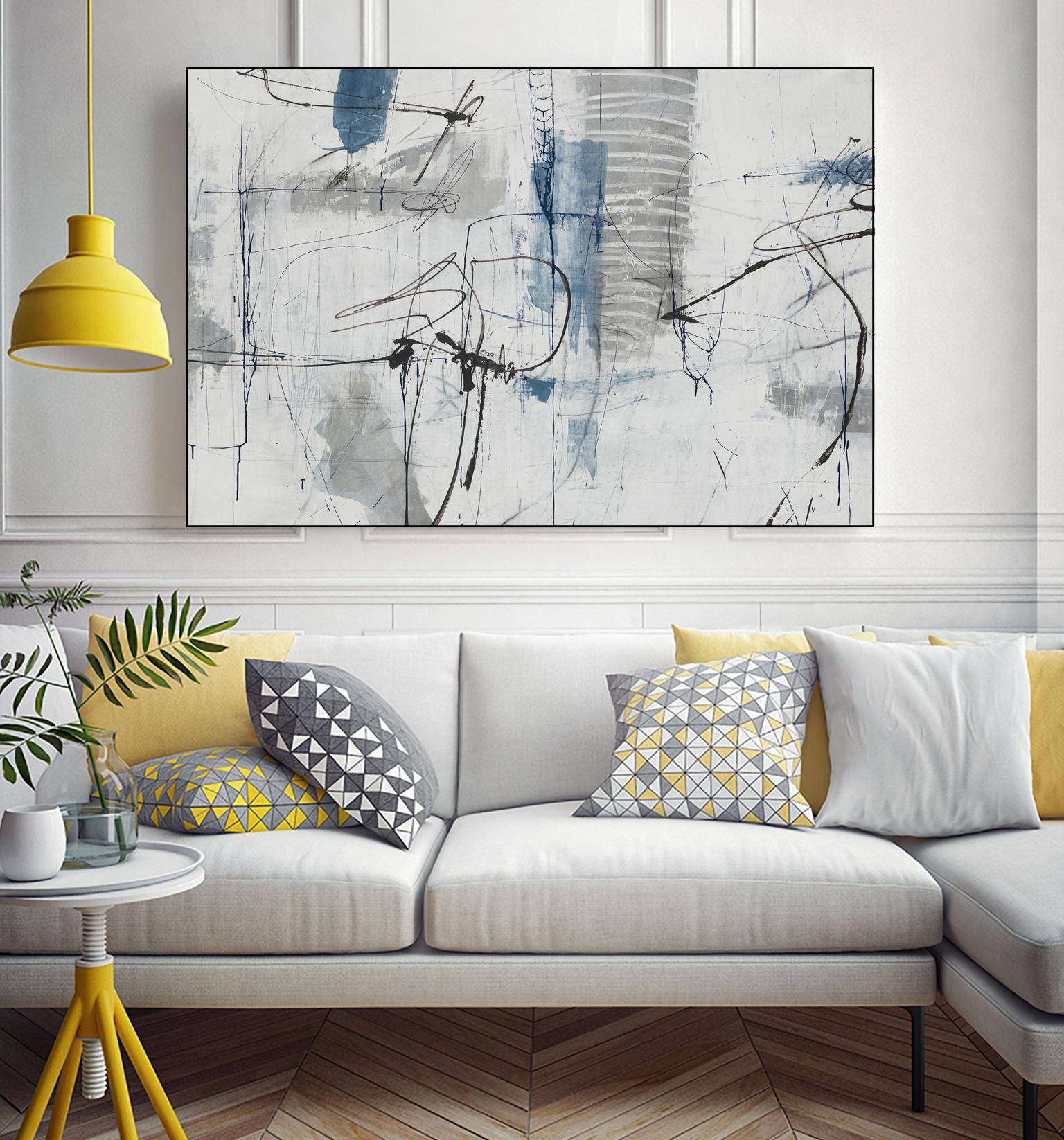 Life Outside The Bubble I by Daleno Art on GIANT ART - blue