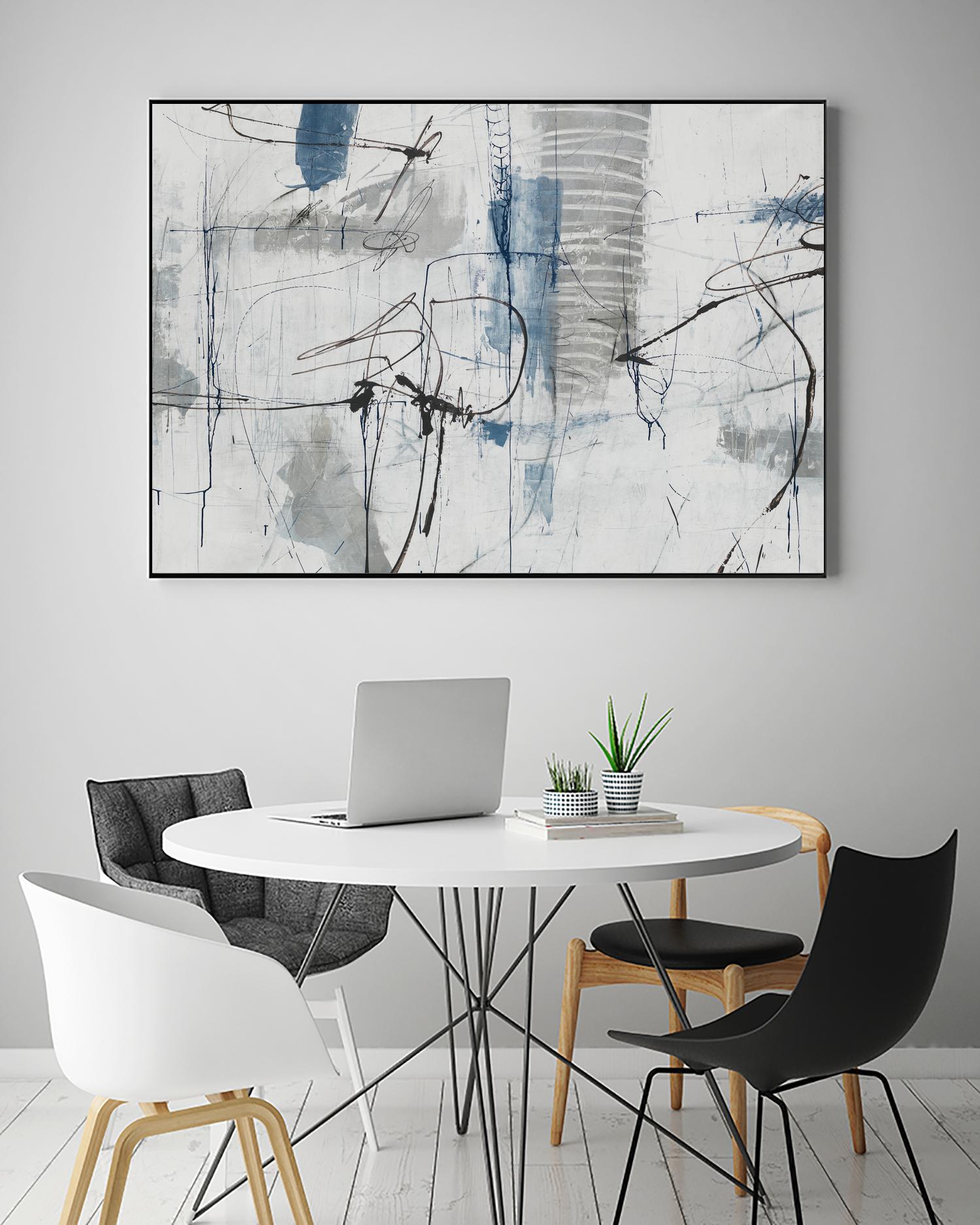 Life Outside The Bubble I by Daleno Art on GIANT ART - blue
