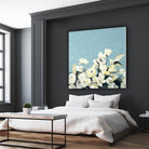 Blue Sky Blooms by Daleno Art on GIANT ART - white florals nature