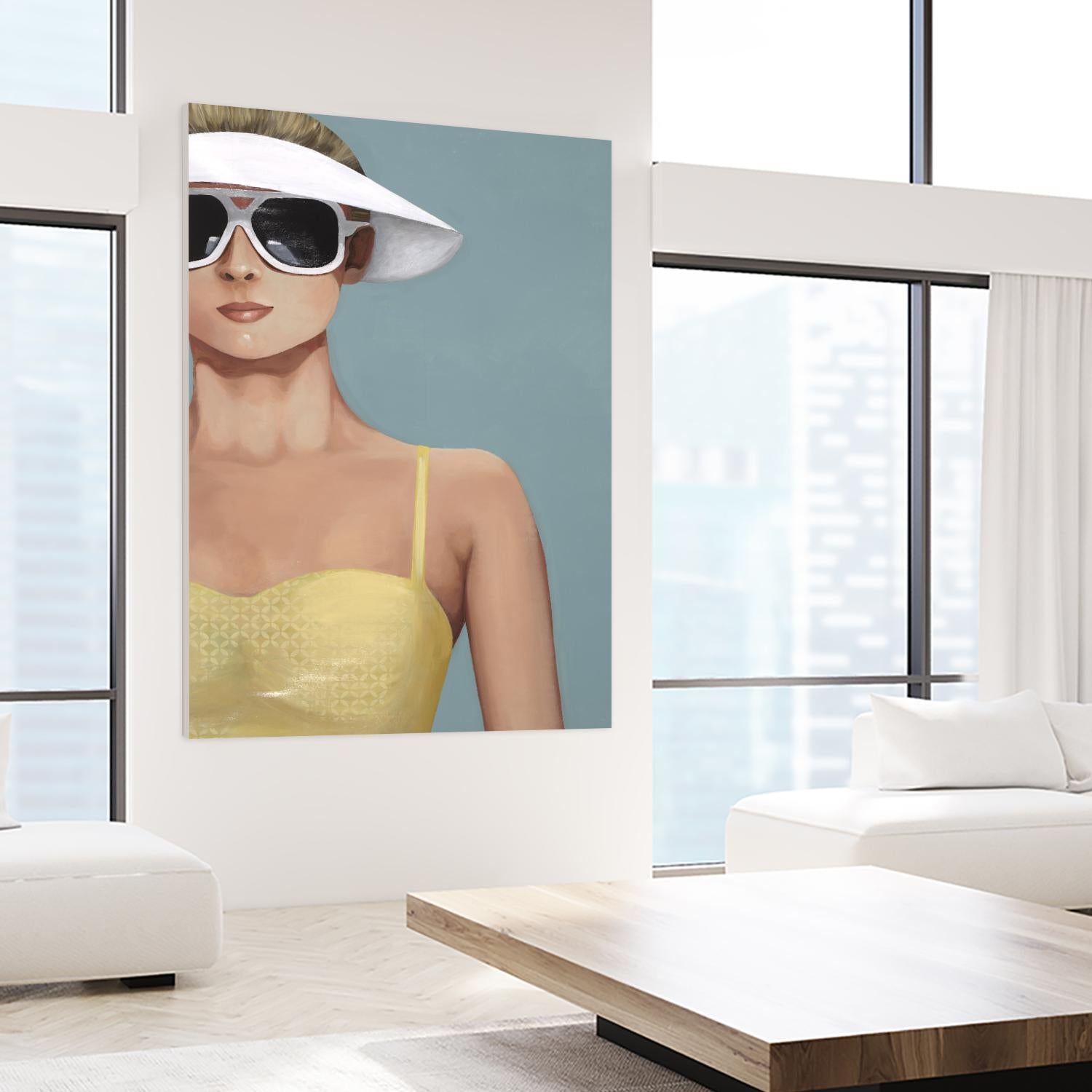 Glamour Rays by Daleno Art on GIANT ART - beige abstract figure