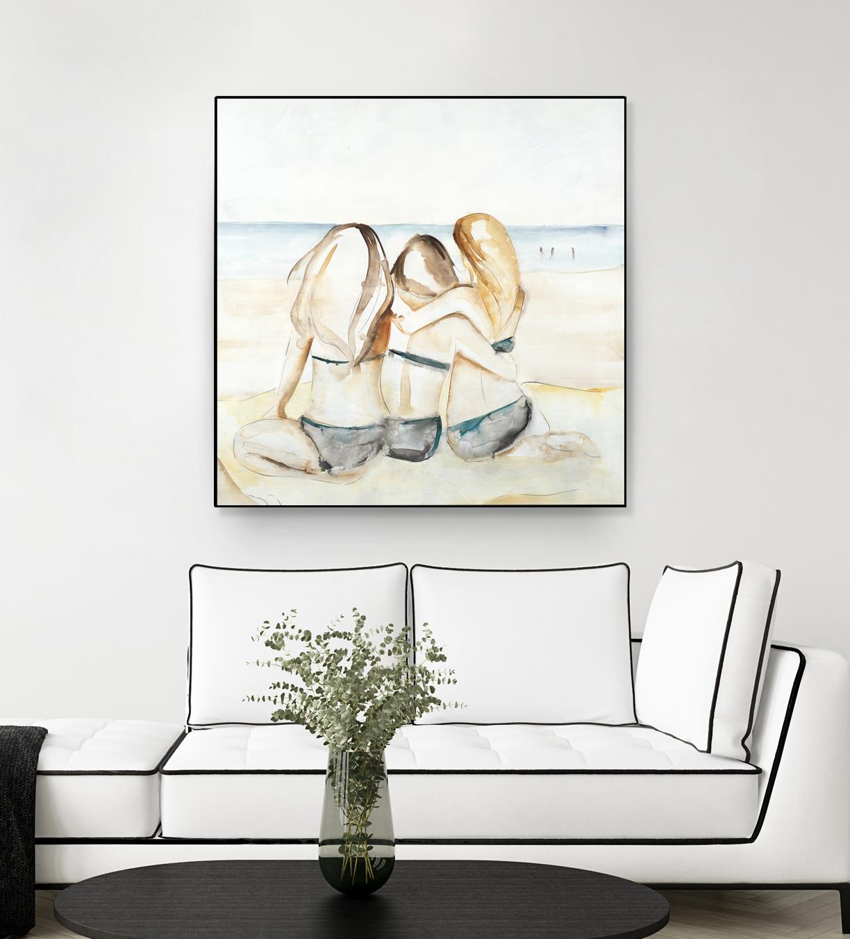 Girls Weekend by Daleno Art on GIANT ART - figurative beach