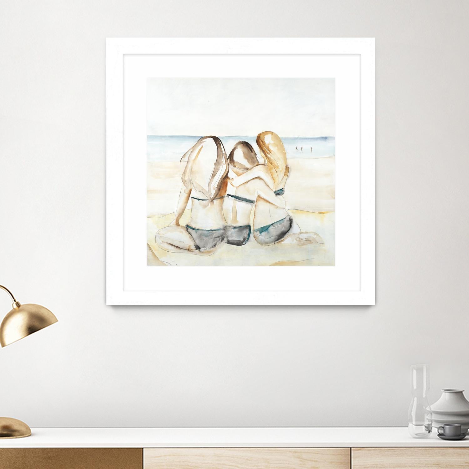 Girls Weekend by Daleno Art on GIANT ART - figurative beach