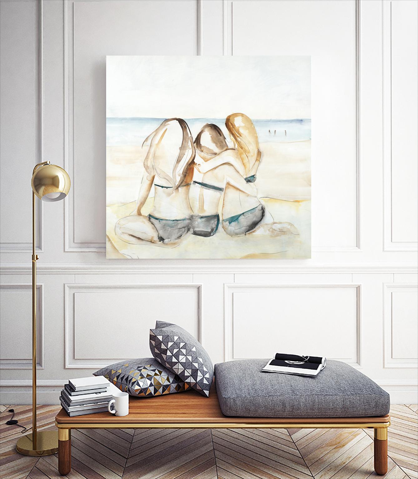 Girls Weekend by Daleno Art on GIANT ART - figurative beach