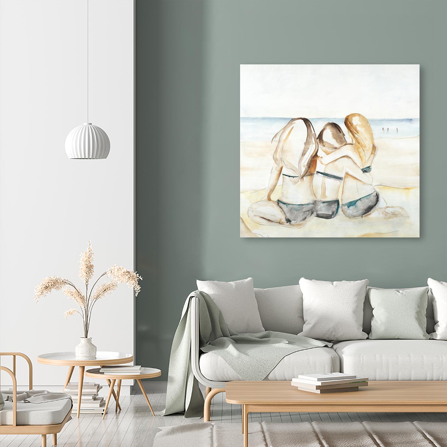 Girls Weekend by Daleno Art on GIANT ART - figurative beach