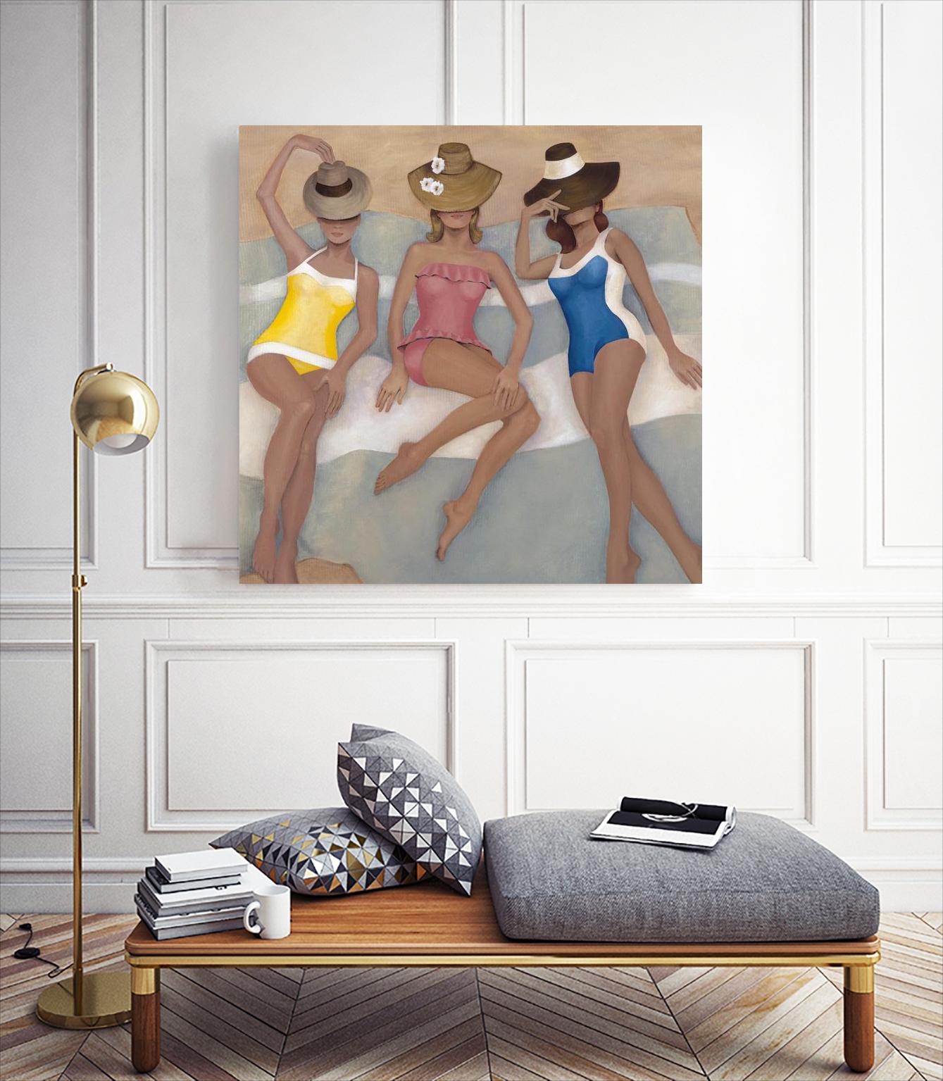 The Orange County Club.tif by Daleno Art on GIANT ART - beige figurative beach