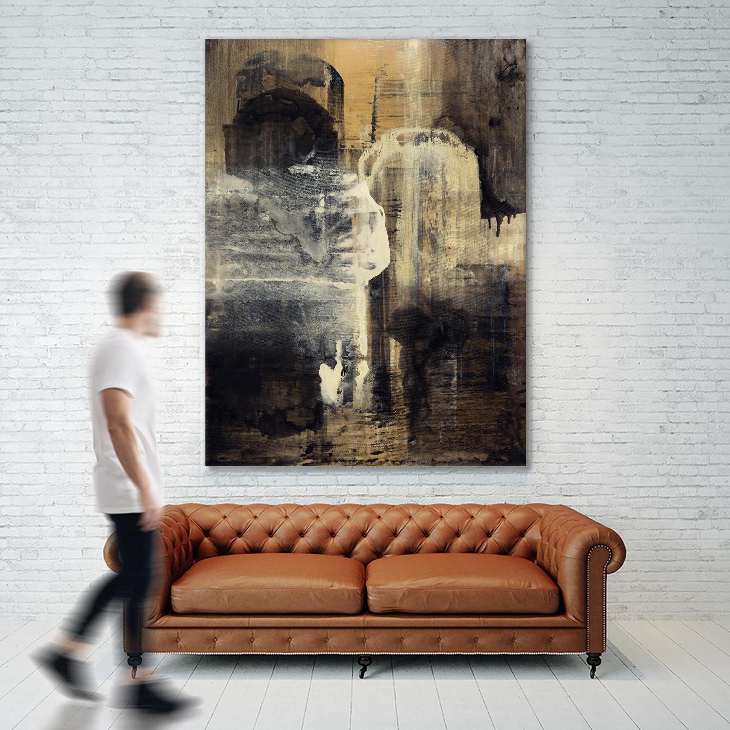 Crossing Into Canes by Daleno Art on GIANT ART - white abstract abstrait