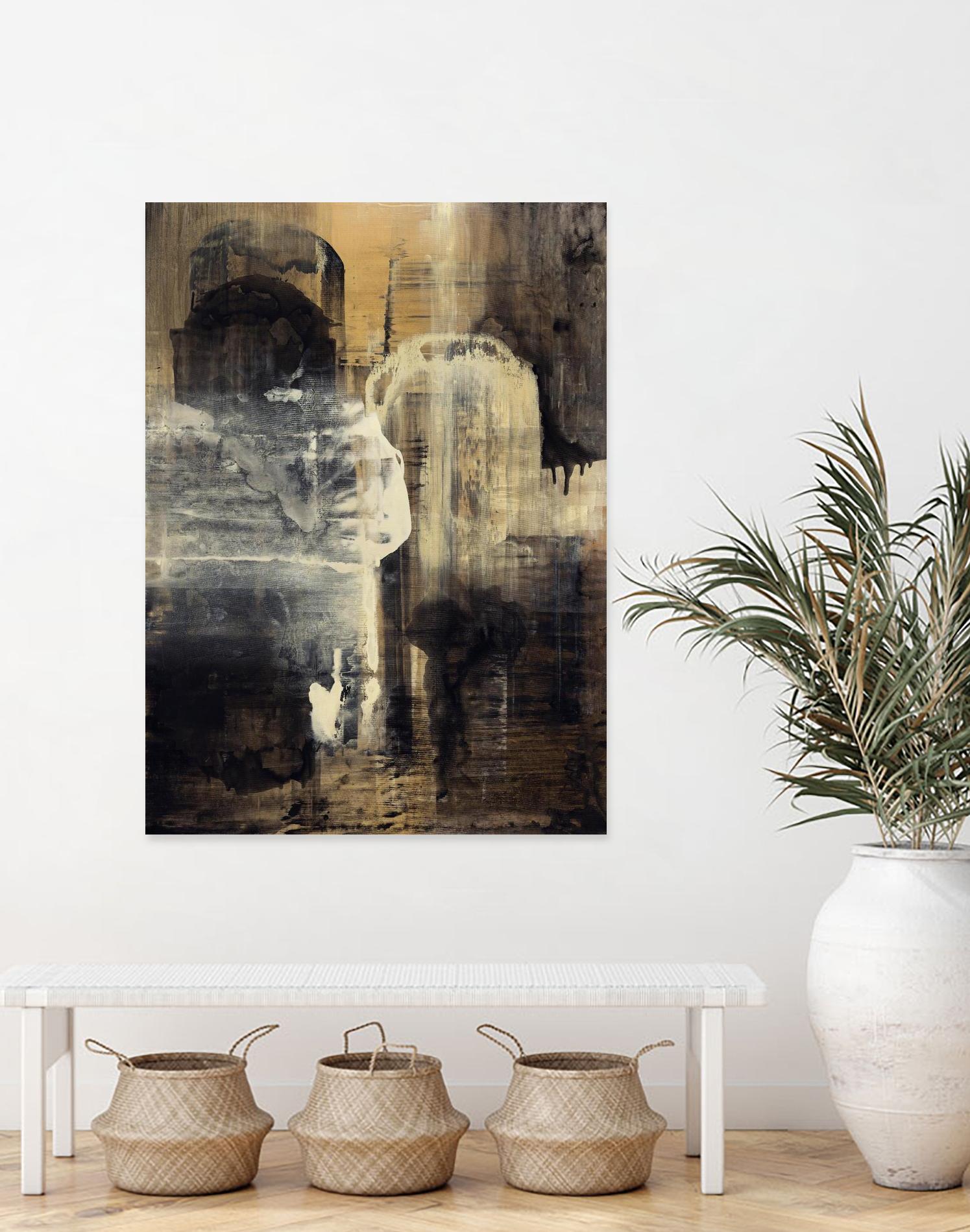 Crossing Into Canes by Daleno Art on GIANT ART - white abstract abstrait