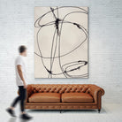 Tangled Ties by Daleno Art on GIANT ART - beige black & white abstrait 