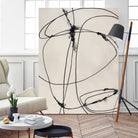 Tangled Ties by Daleno Art on GIANT ART - beige black & white abstrait 