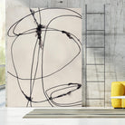 Tangled Ties by Daleno Art on GIANT ART - beige black & white abstrait 
