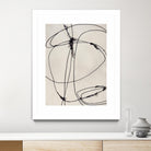 Tangled Ties by Daleno Art on GIANT ART - beige black & white abstrait 