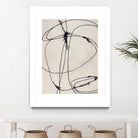 Tangled Ties by Daleno Art on GIANT ART - beige black & white abstrait 