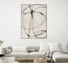 Tangled Ties by Daleno Art on GIANT ART - beige black & white abstrait 