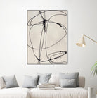 Tangled Ties by Daleno Art on GIANT ART - beige black & white abstrait 