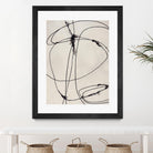 Tangled Ties by Daleno Art on GIANT ART - beige black & white abstrait 