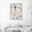 Tangled Ties by Daleno Art on GIANT ART - beige black & white abstrait 