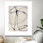 Tangled Ties by Daleno Art on GIANT ART - beige black & white abstrait 