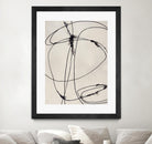 Tangled Ties by Daleno Art on GIANT ART - beige black & white abstrait 