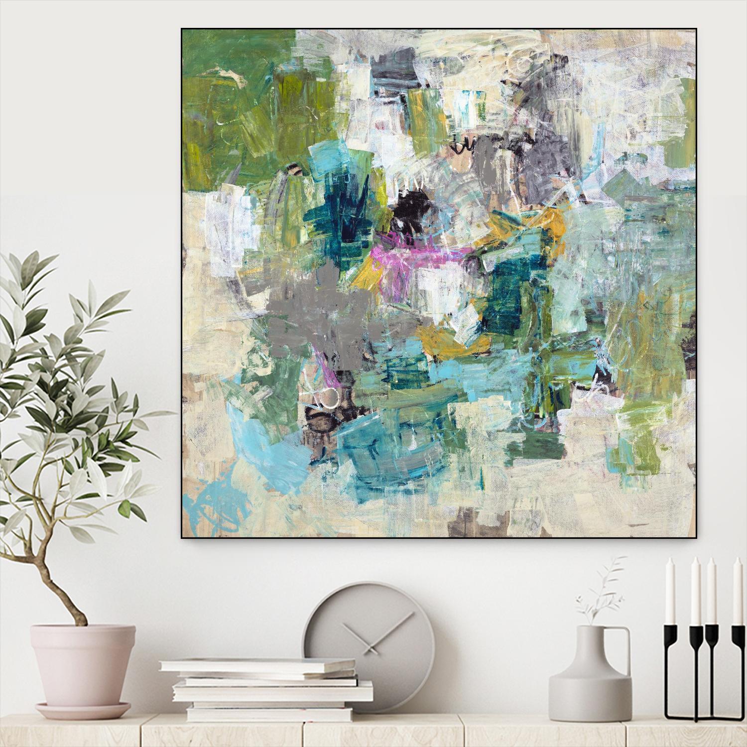 Break the Intrusion by Daleno Art on GIANT ART - beige abstract abstrait 