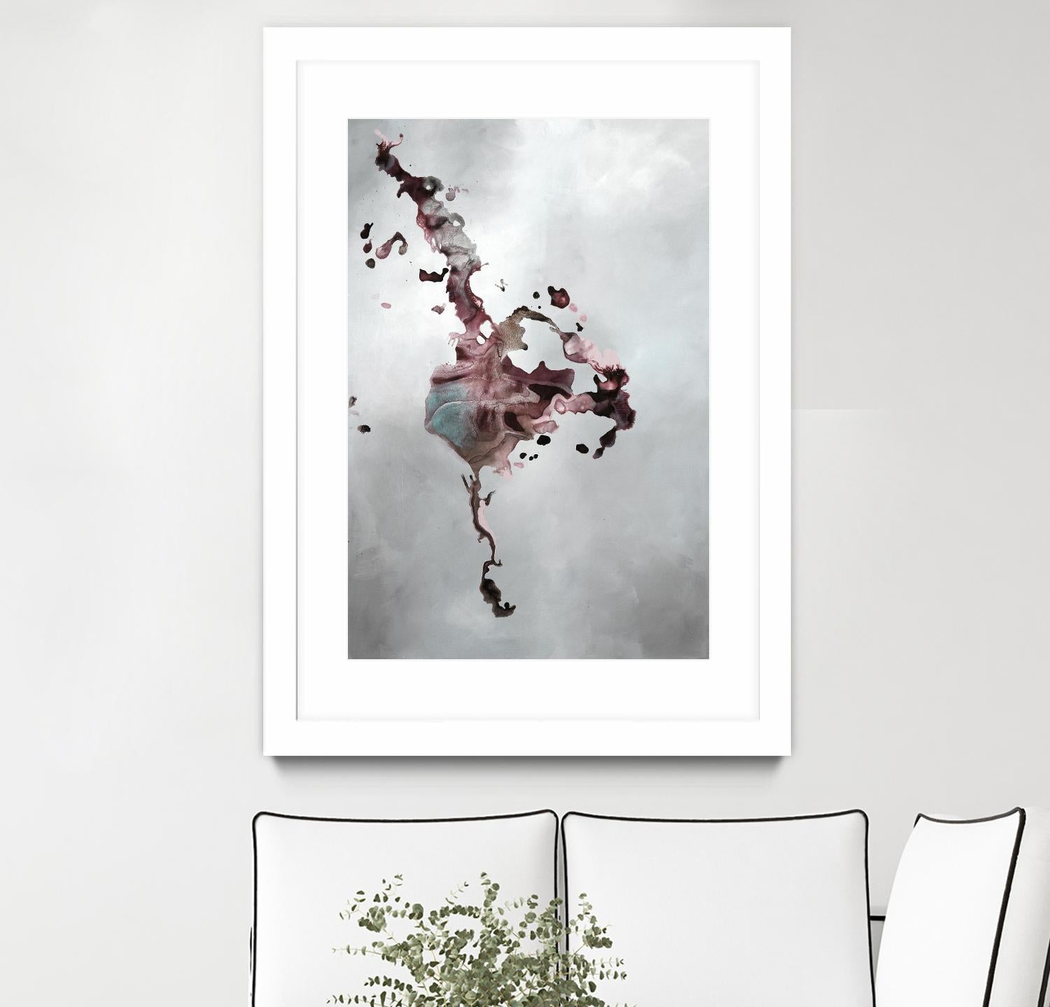 Welcomed Disturbance II by Daleno Art on GIANT ART - pink  abstract abstrait 
