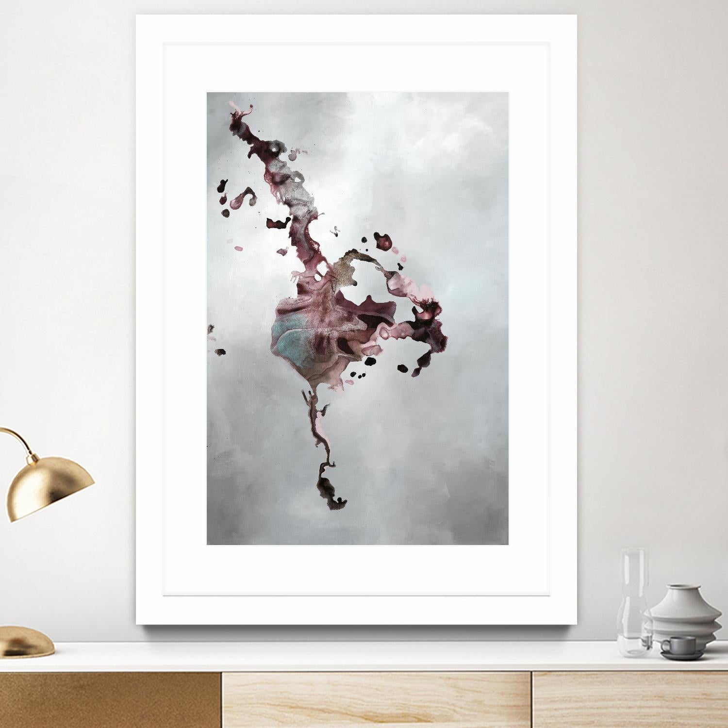 Welcomed Disturbance II by Daleno Art on GIANT ART - pink  abstract abstrait 
